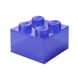Lego Storage Brick 4 Top Lid - Glitter Violet