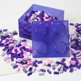 Lego Storage Brick 4 Top Lid - Glitter Violet