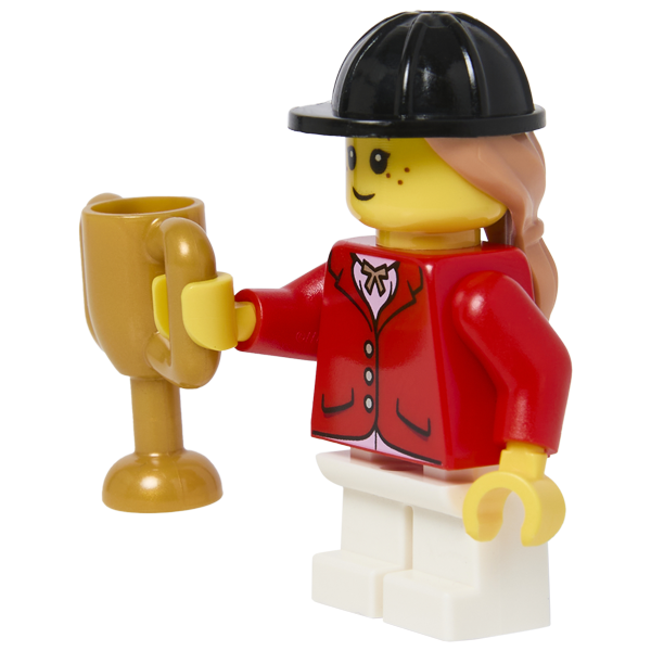 Minifigure Cute Jockey with Trophy