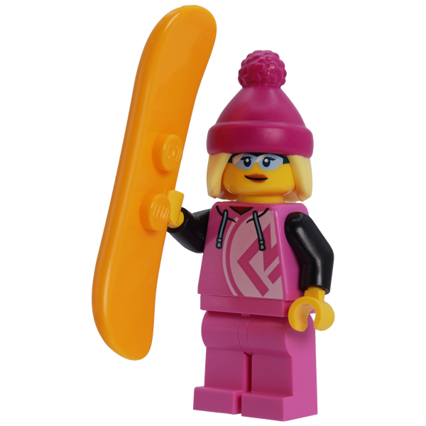 Minifigure Pink Snowboarder