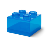 Lego Storage Brick 4 Top Lid - Translucent Blue