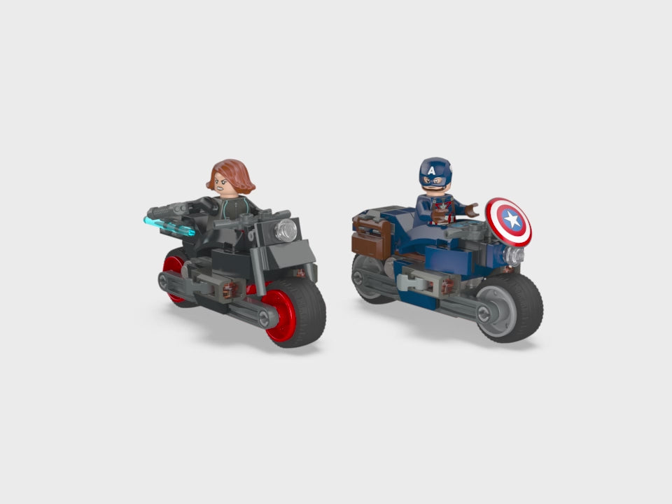 LEGO® Marvel Black Widow & Captain America Motorcycles – AG LEGO