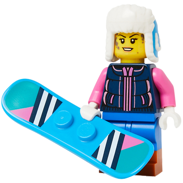 Minifigure Snowboarding Girl