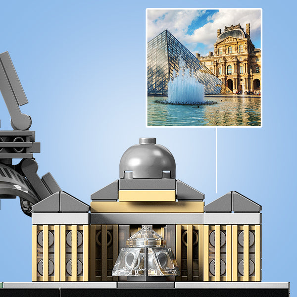 LEGO Architecture Paris Skyline 21044 Collectible Model Building Kit with  Eiffel Tower and The Louvre, Skyline Collection