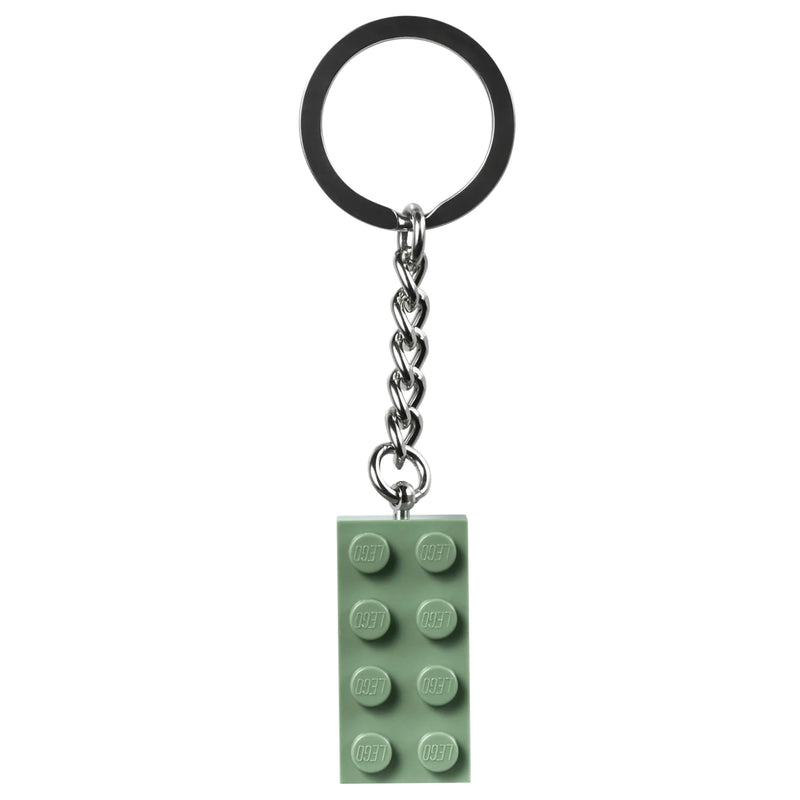 LEGO® Keyring 2x4 Stud – Sand Green
