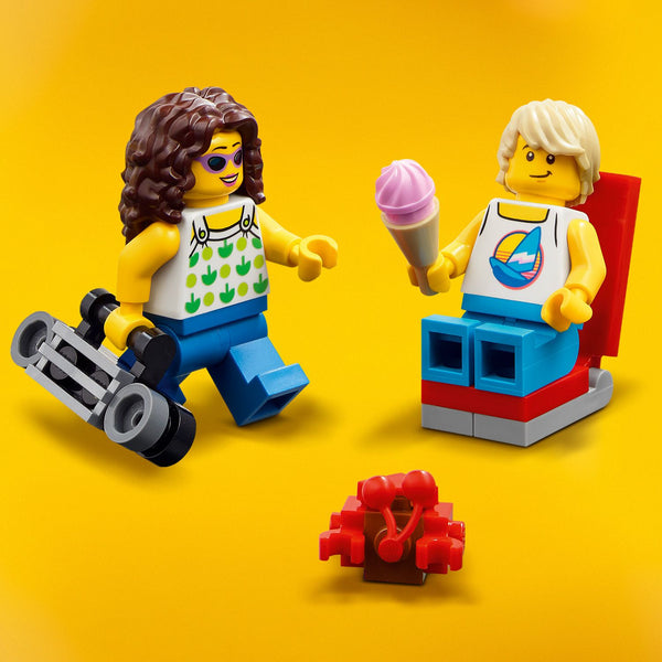 LEGO Creator 3 in 1 Beach Camper Van Building Kit, Transforms from a  Campervan to Ice Cream Shop to Beach House, Great Gift for Surfer Boys and  Girls