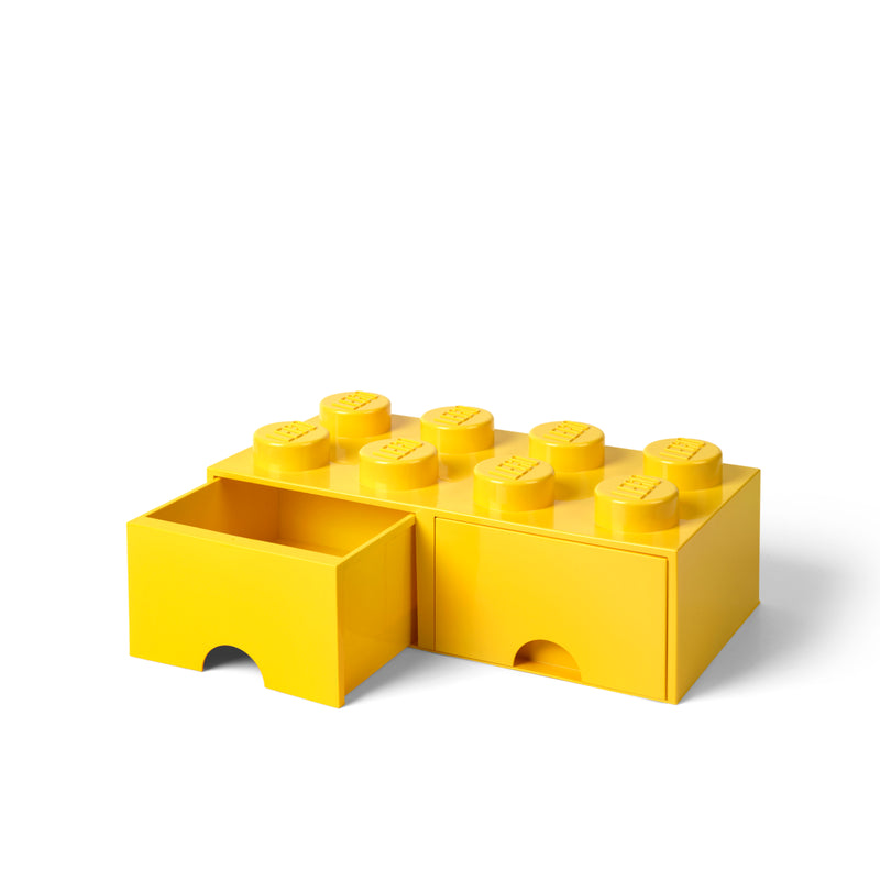 LEGO® 8-Stud Storage Brick 2 Drawers - Yellow