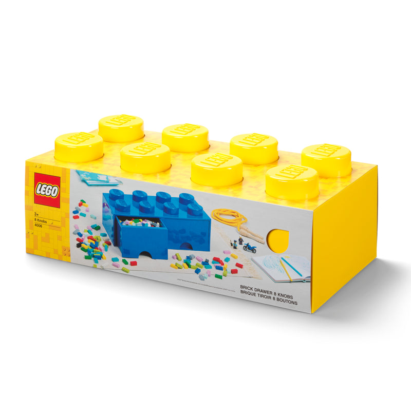 LEGO® 8-Stud Storage Brick 2 Drawers - Yellow