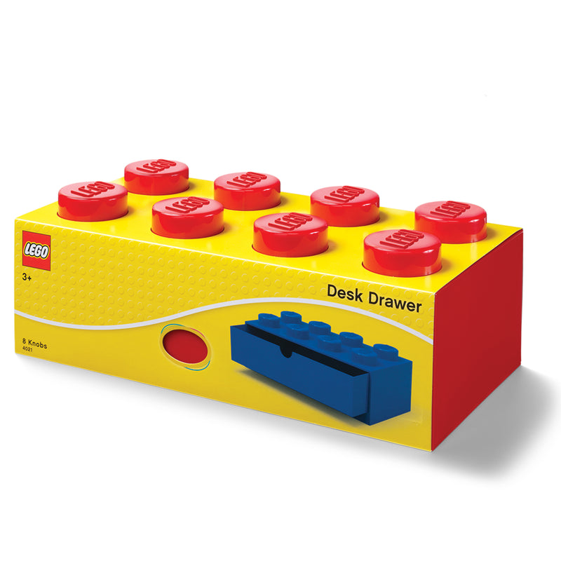 LEGO Desk Drawer 8 Knob - Red
