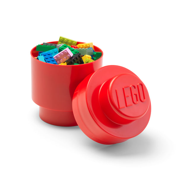 LEGO® Storage Brick 1 Round - Red