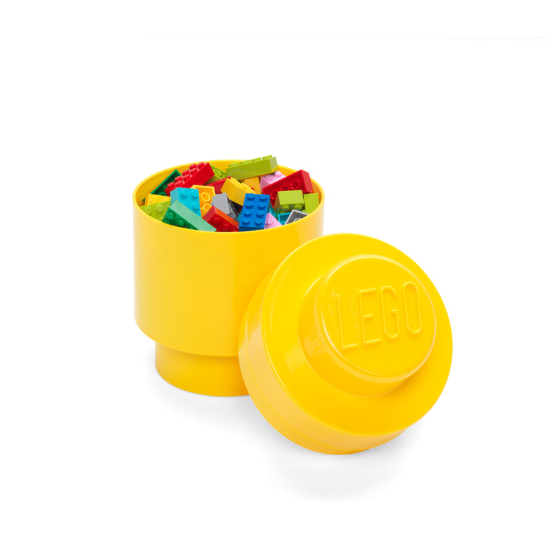 LEGO® Storage Brick 1 Round - Yellow