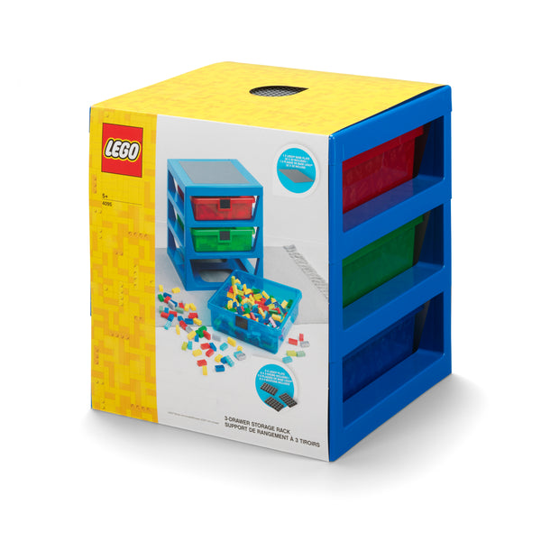 LEGO® 3-Drawer Storage Rack - Blue