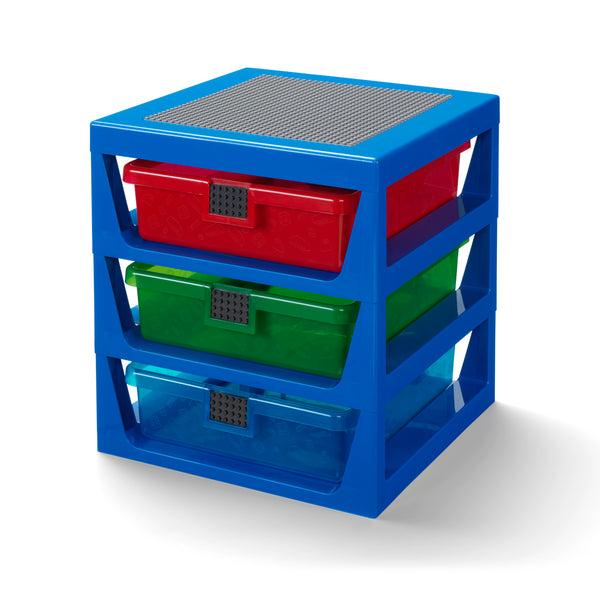LEGO® 3-Drawer Storage Rack - Blue