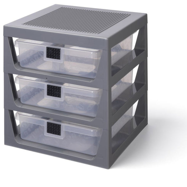 LEGO® 3-Drawer Storage Rack - Dark Grey