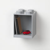LEGO® 4-Stud Brick Shelf  - Medium Stone Grey