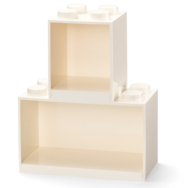 LEGO Brick Shelf Set 4 & 8 Knobs - White