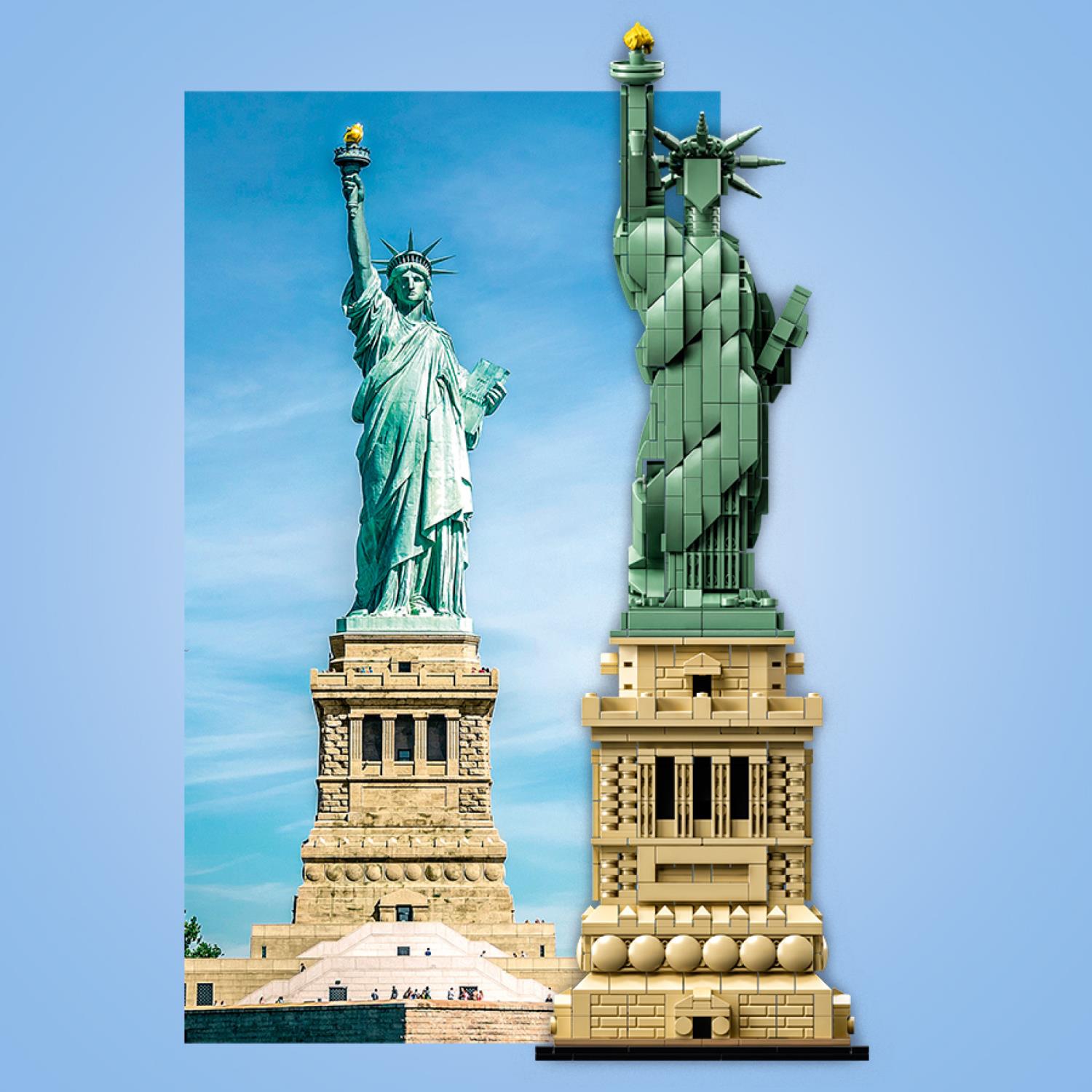 Lego statue best sale of liberty dimensions