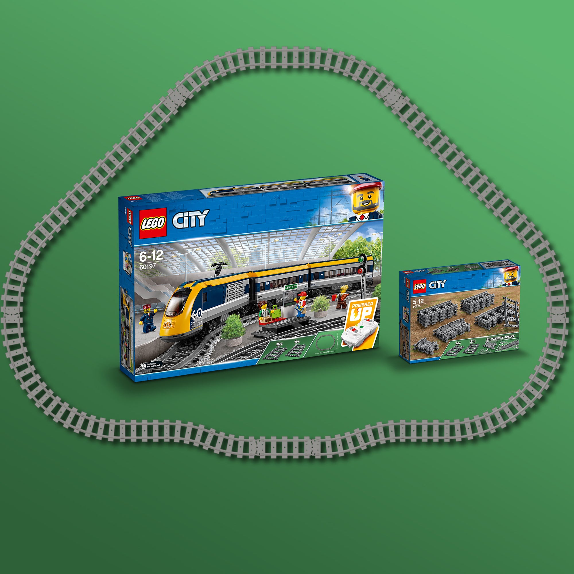 Lego city hot sale train rails