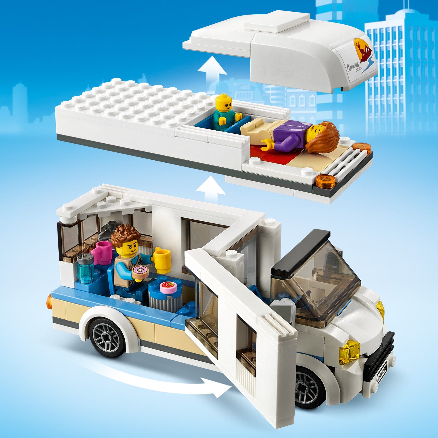 Lego city truck and hot sale camper