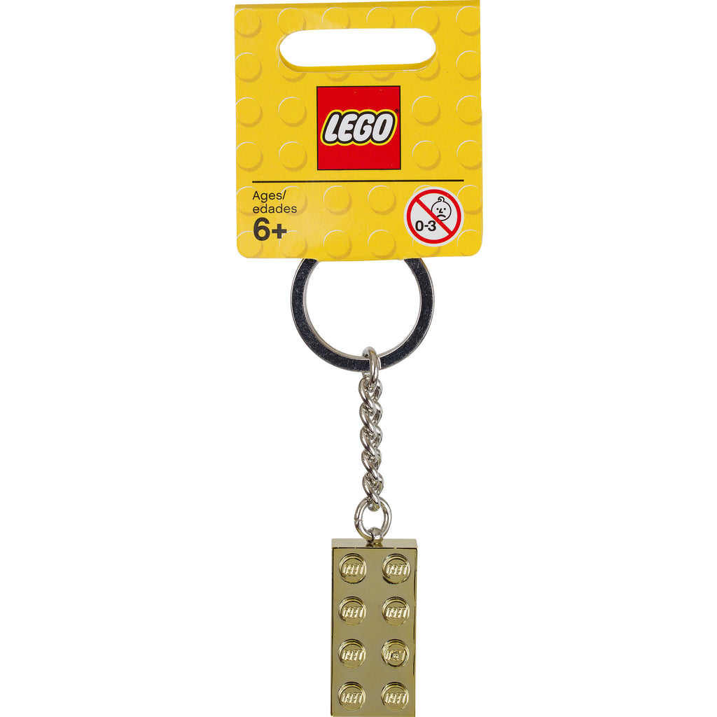 LEGO® Keyring 2x4 Stud – Gold – AG LEGO® Certified Stores