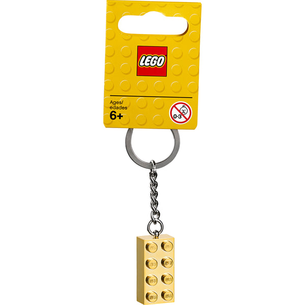 LEGO® Keyring 2x4 Stud – Gold