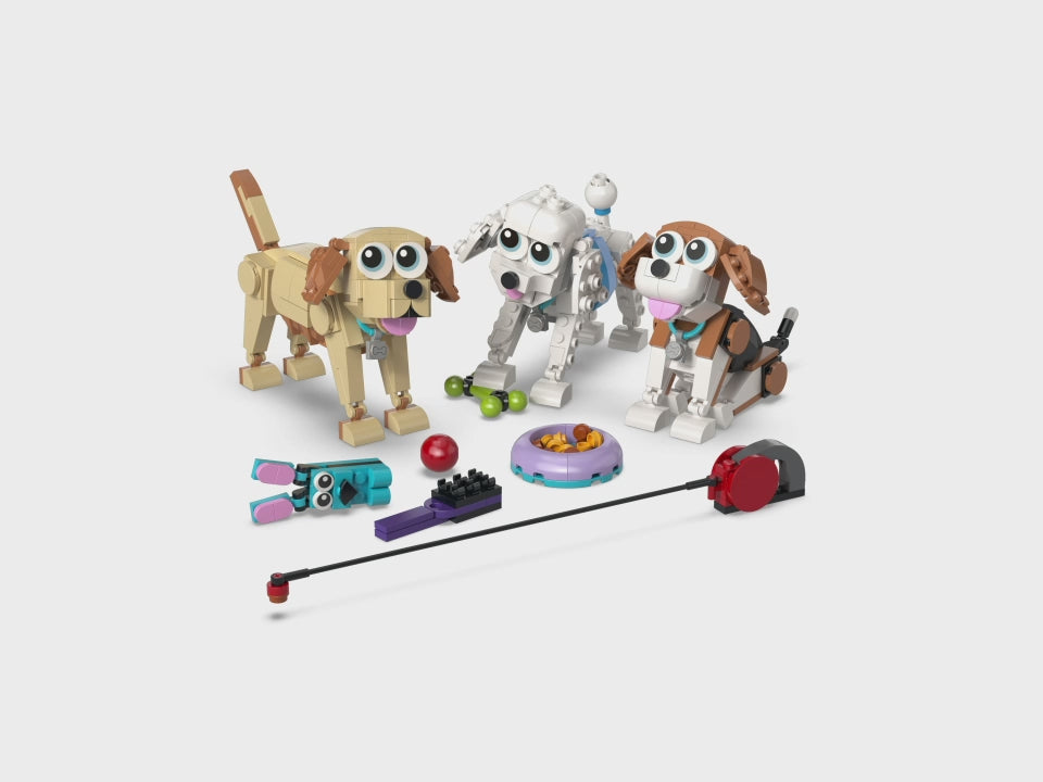 LEGO Creator 3-in-1 Adorable Dogs Building Toy Set 31137, Great