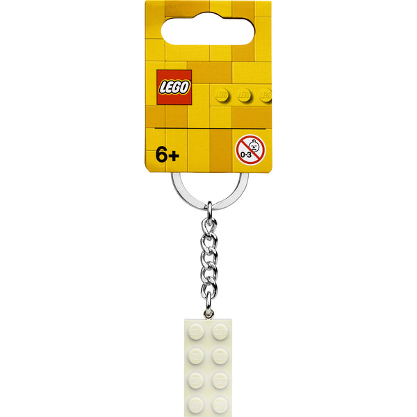 LEGO® Keyring 2x4 Stud – White