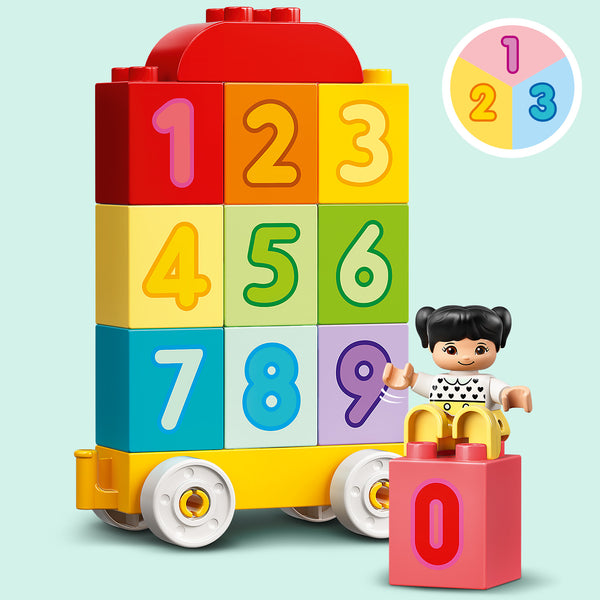 LEGO 10954 DUPLO Treno dei Numeri Giocattolo - Impariamo a Contare, Giochi  Educativi con Cane Giocattolo, Idea Regalo per Bambina e Bambino da 1,5